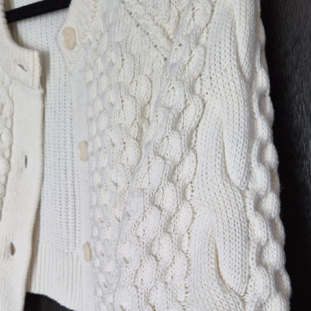 Cream Knit Button-Front Sweater - Picture 5 of 5